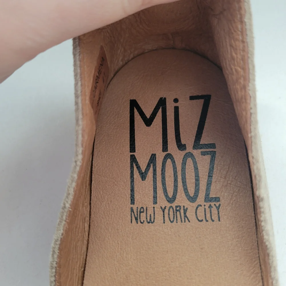 Miz Mooz Suede Espadrille Flats Carmena Tan Size 41 (9.5/10)